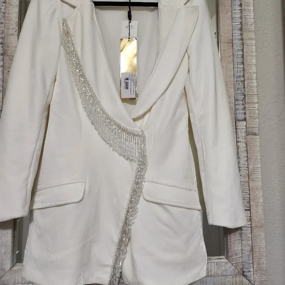 Patbo Velvet Beaded Blazer Dress - Picture 6 of 14